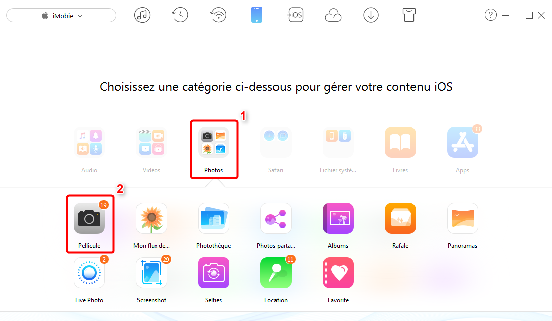 Comment supprimer les photos iPhone – étape 2
