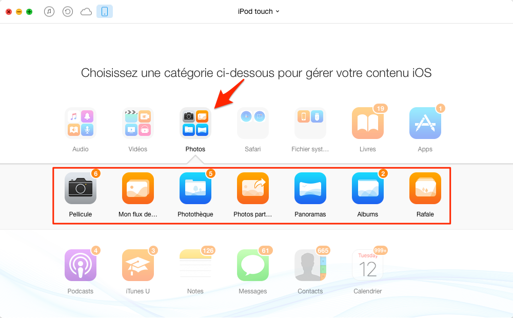 Supprimer facilement les photos iPod touch – étape 2