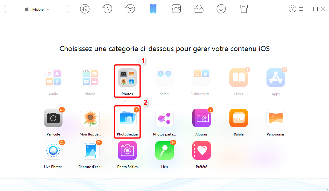 Comment supprimer des photos synchronisées de l'iPhone 6/6s - étape 2