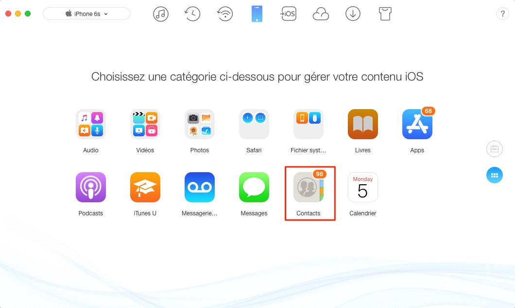 comment effacer tous les contacts sur iphone 6