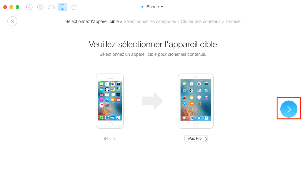 Synchroniser les calendriers de l'iPhone vers l'iPad - étape 2