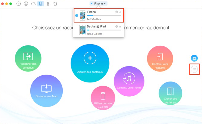 Comment transférer des notes entre iPad – étape 1