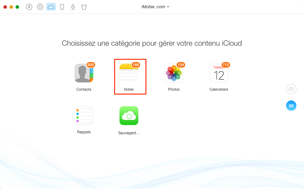 Comment extraire des notes iCloud sur ordinateur – étape 2