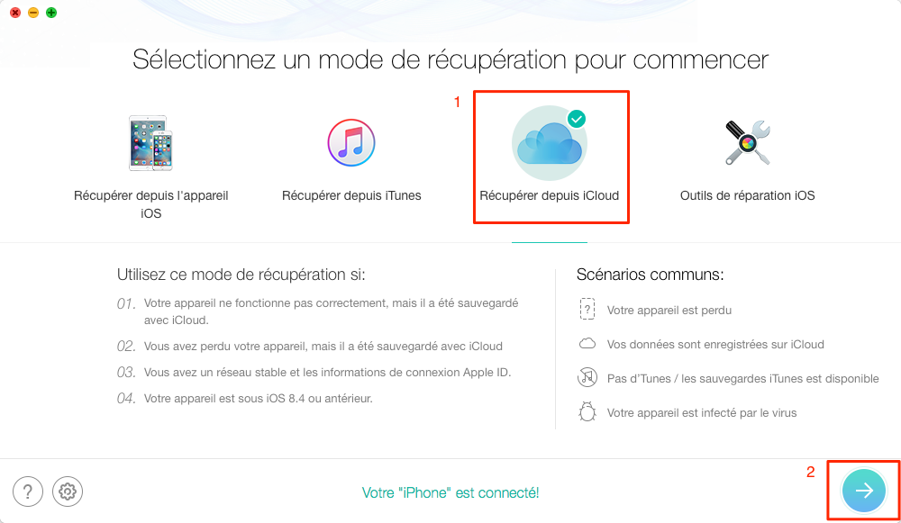 Comment télécharger une sauvegarde iCloud – étape 1