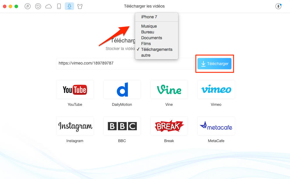 Télécharger une vidéo depuis Vimeo – étape 2