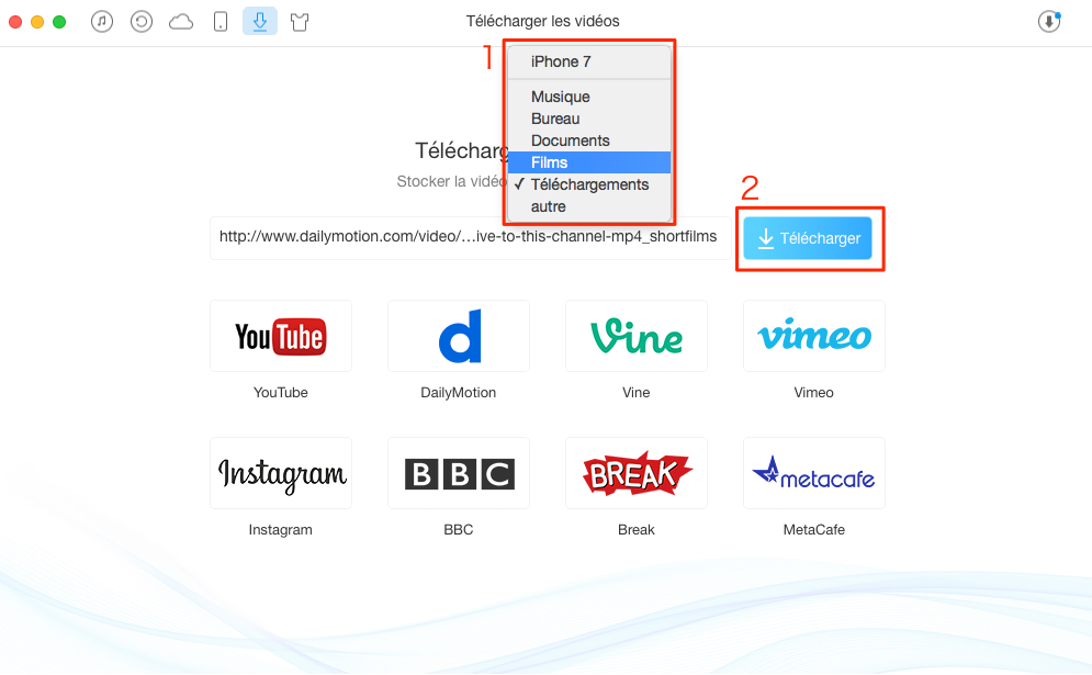 Télécharger vidéo YouTube, Vimeo, Dailymotion en ligne – étape 2
