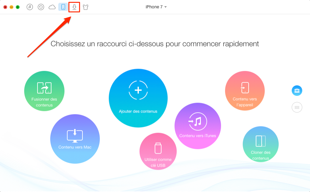 Comment télécharger des vidéos sur iPhone 7/7 Plus – étape 1