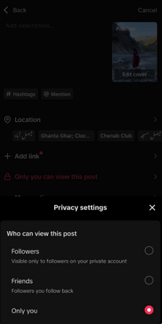 choisir qui peut regarder cette video