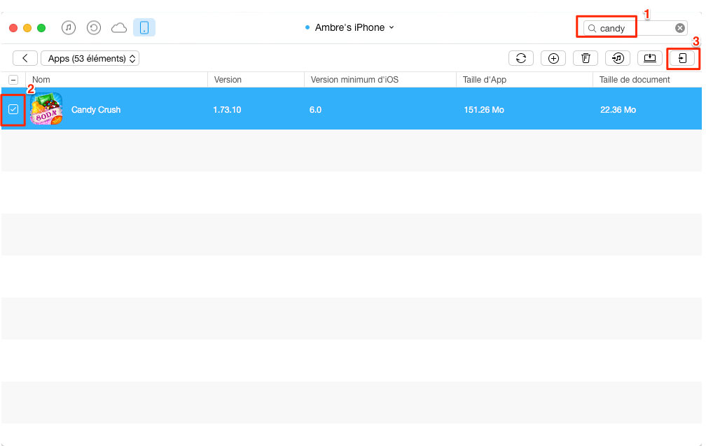Transfert des apps iPhone vers iPad avec AnyTrans - étape 3