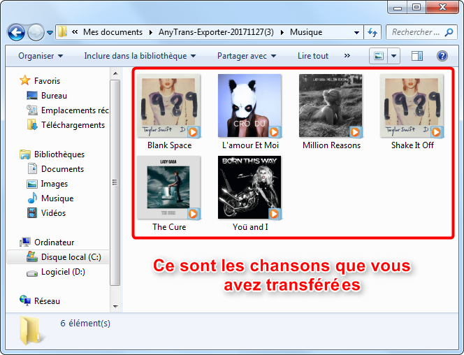 Transfert de la musique iPod vers ordinateur PC/Mac – étape 4