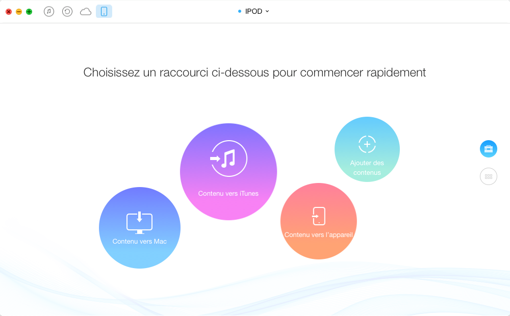 Transférer de la musique vers l'iPod sans la sync d'iTunes – étape 1