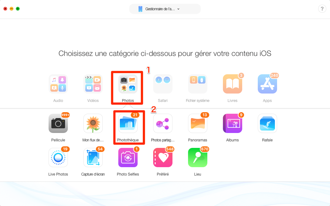 Transférer les photos Mac vers iPhone avec facilité - étape 2