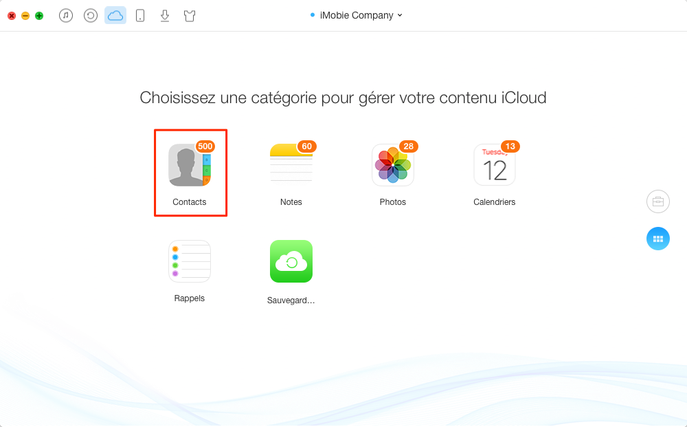 Transfert des contacts d’un identifiant Apple vers un autre – étape 2