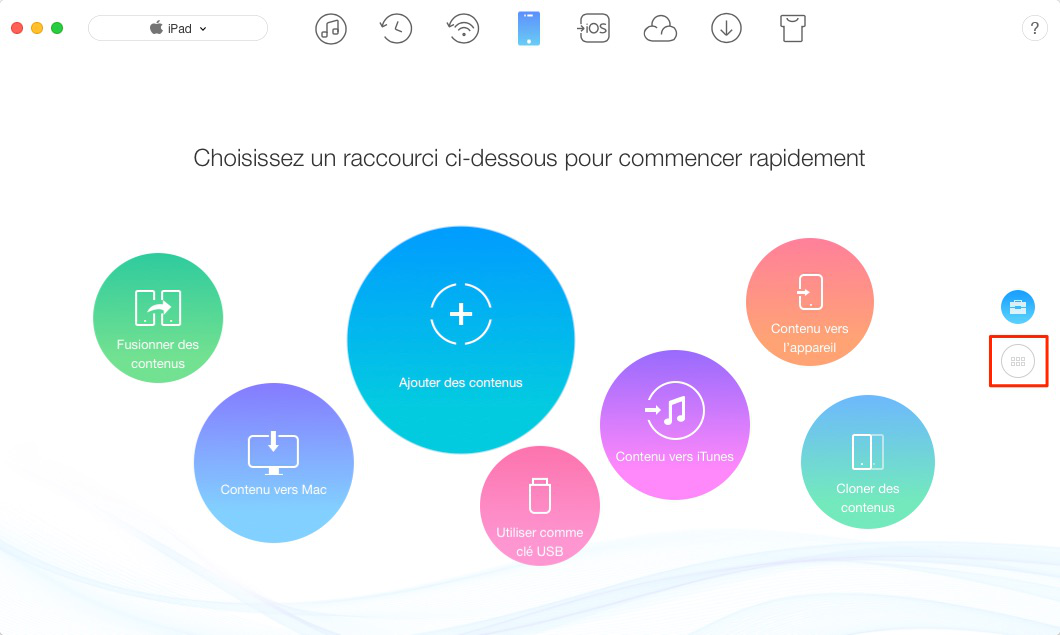 Comment transférer les contacts iPad – étape 1