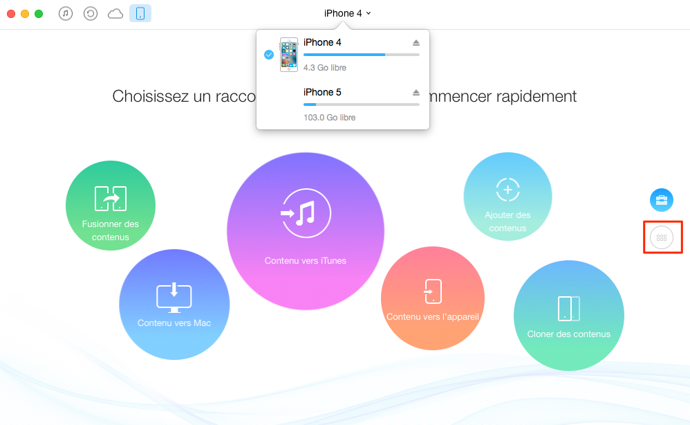 Comment transférer facilement les contacts iPhone 4 vers iPhone 5 – étape 2