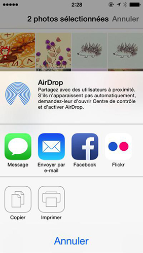 Partager les photos d'un iPhone vers un iPad Pro par AirDrop