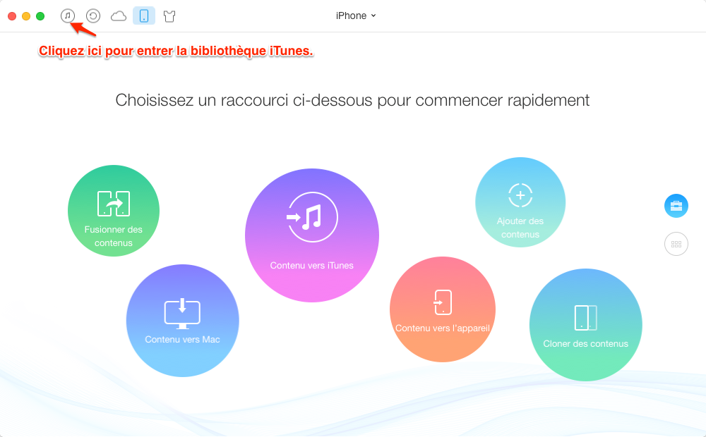 Transfert de vidéos d'iTunes vers iPhone - étape 2