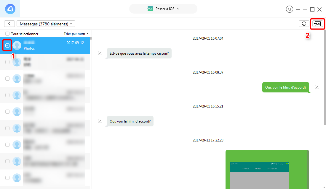 Passer d'un appareil Android à un nouvel iPhone XS/XR – étape 5
