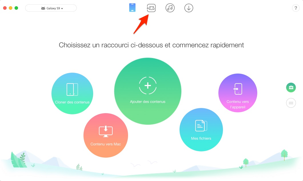 Comment transférer les données iPhone vers Samsung S9 - étape 1