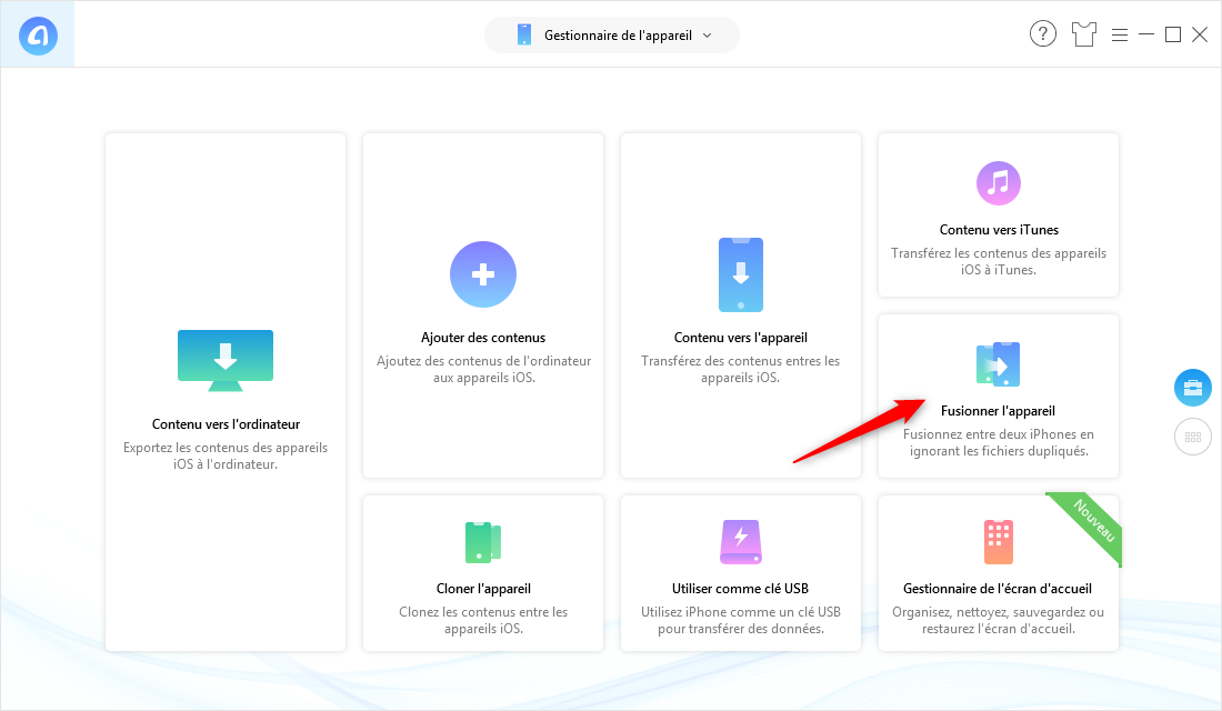 Cliquez sur le bouton Fusionner - étape 2