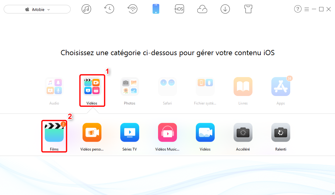 Transférer des vidéos iPhone à l'ordinateur avec AnyTrans pour iOS - étape 2