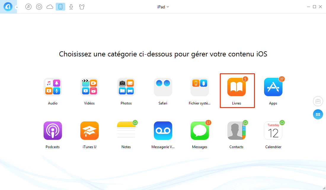Comment mettre livre ePub sur iPad depuis ordinateur – étape 2