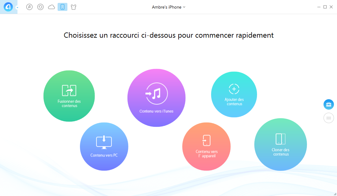 Transfert de mémos vocaux de l'iPhone à iTunes - étape 1