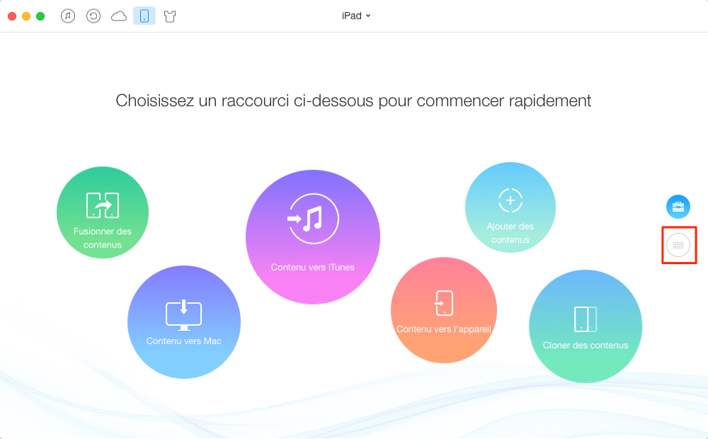 Méthode facile de transférer les musiques iPad – étape 1