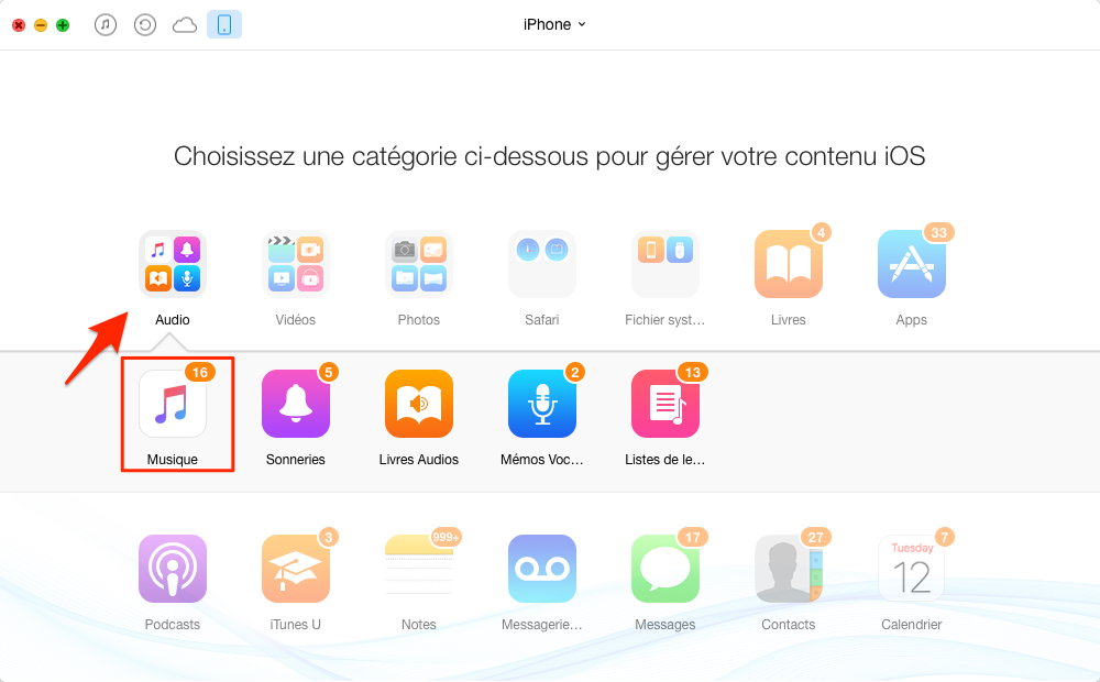 Comment transférer des fichiers musicaux vers votre iphone