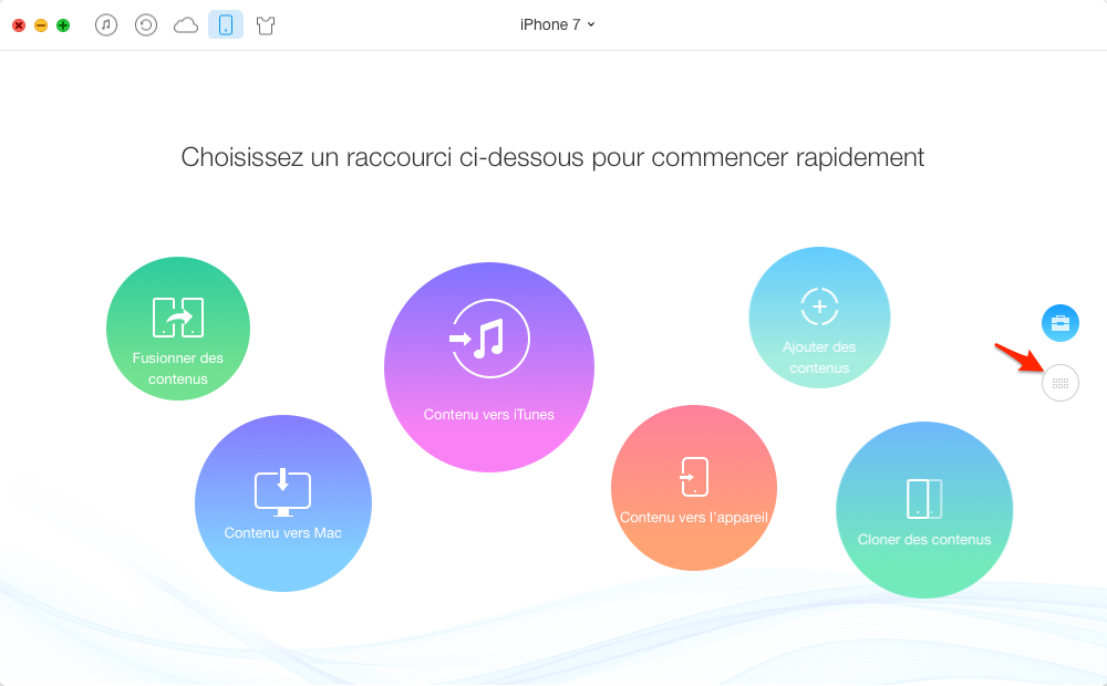 Comment transférer de la musique iPhone 7 vers Mac – étape 1