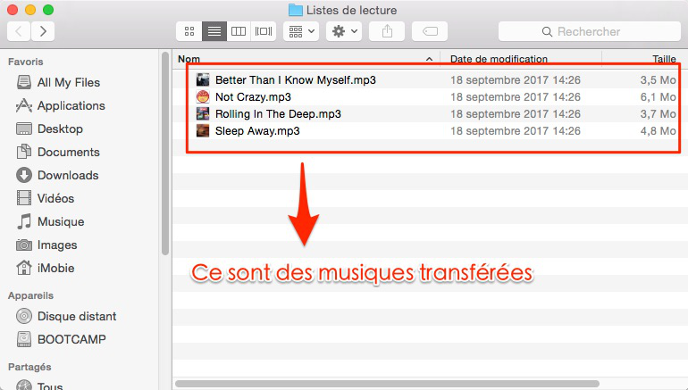 Comment exporter musique iPhone vers Mac – étape 4