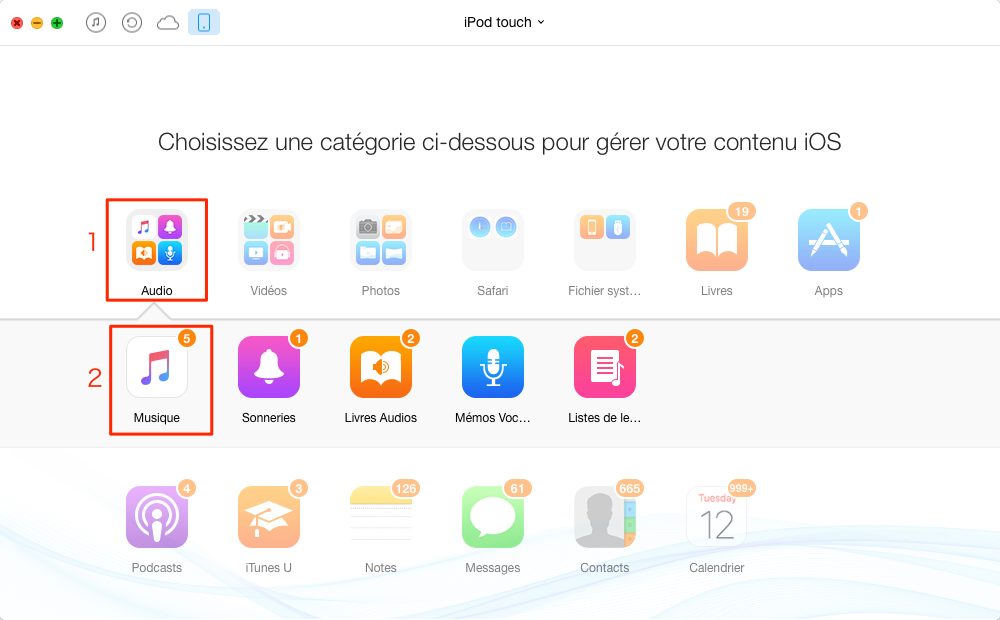 Comment transférer de la musique iPod vers iPad– étape 3