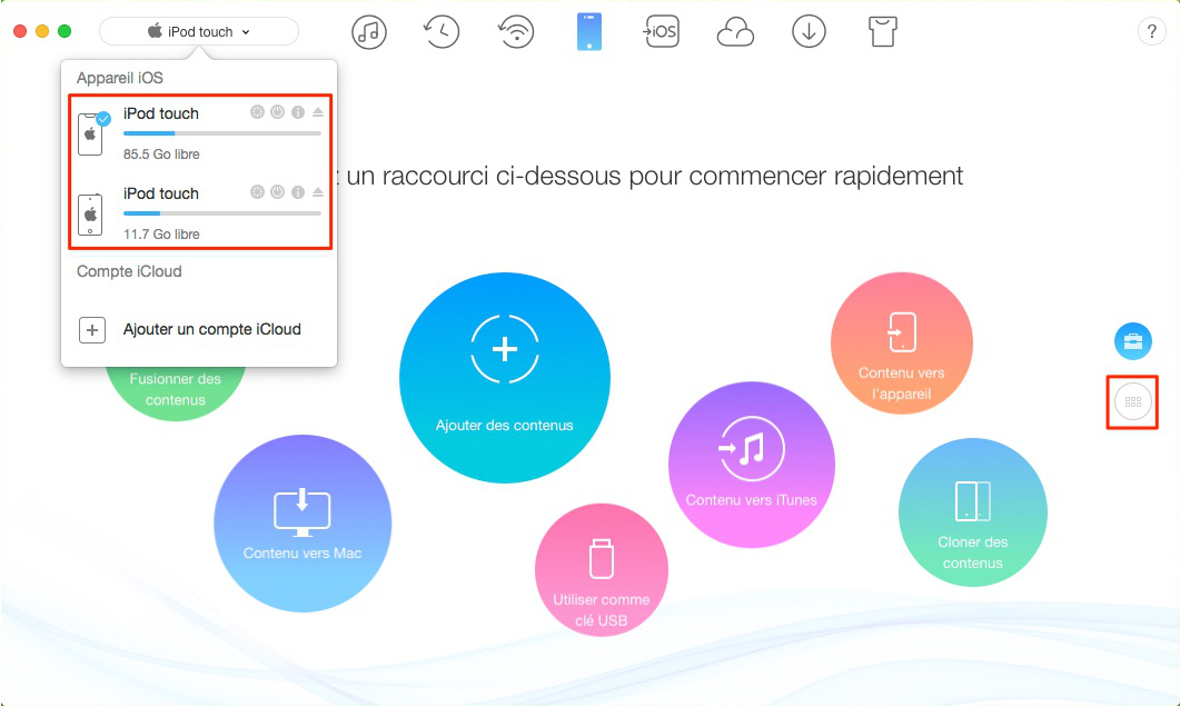 Comment copier de la musique iPod vers iPod - étape 1