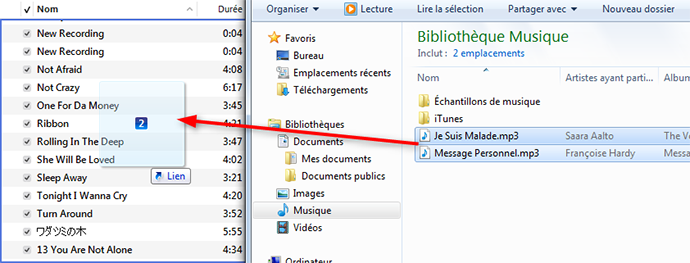 importer de la musique à la bibliothèque iTunes