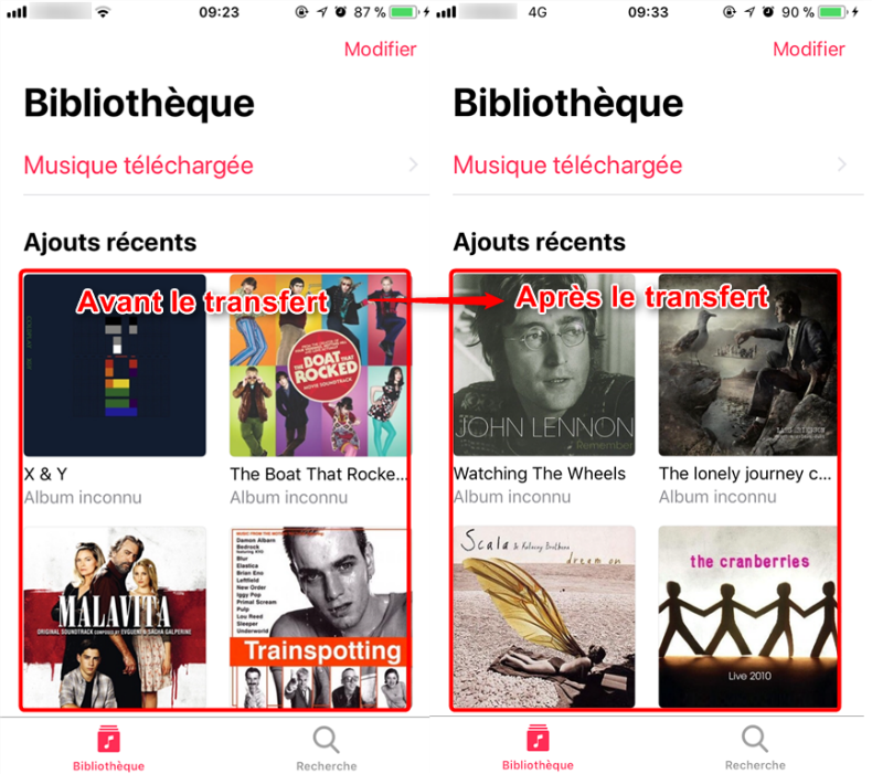 transférer la musique iphone à itunes pc installer