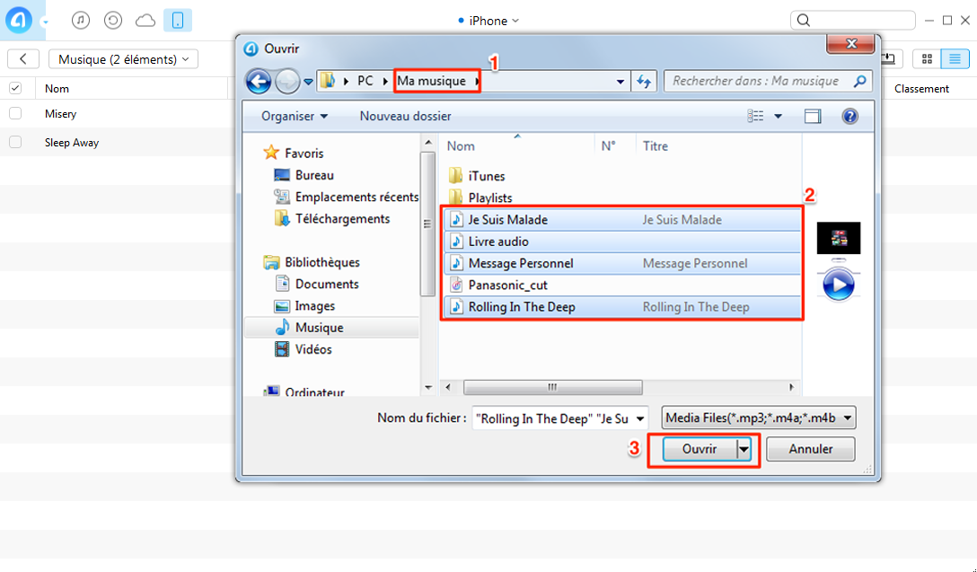 Synchroniser de la musique de Lecteur Windows Media avec iPhone 6 - étape 2