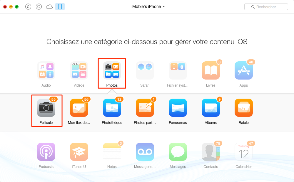 Comment transférer les photos iPhone 5/6/7 vers Mac rapidement – étape 2