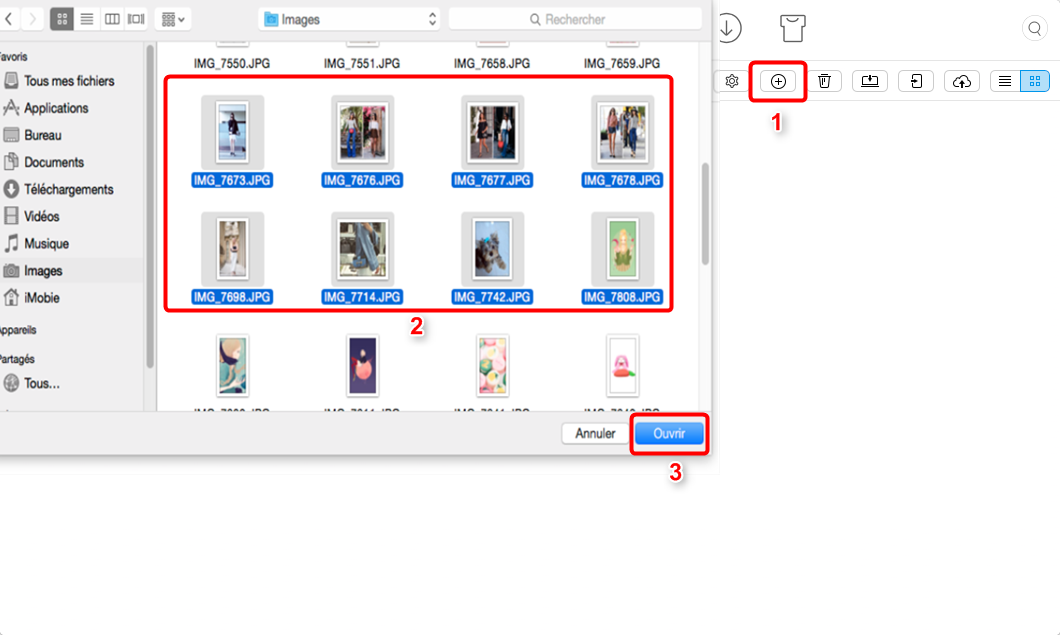 Ajouter photos sur iPad depuis Mac – étape 3