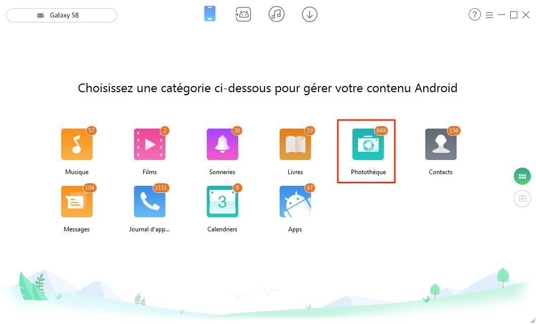 Transférer rapidement les photos de PC vers Samsung – étape 2