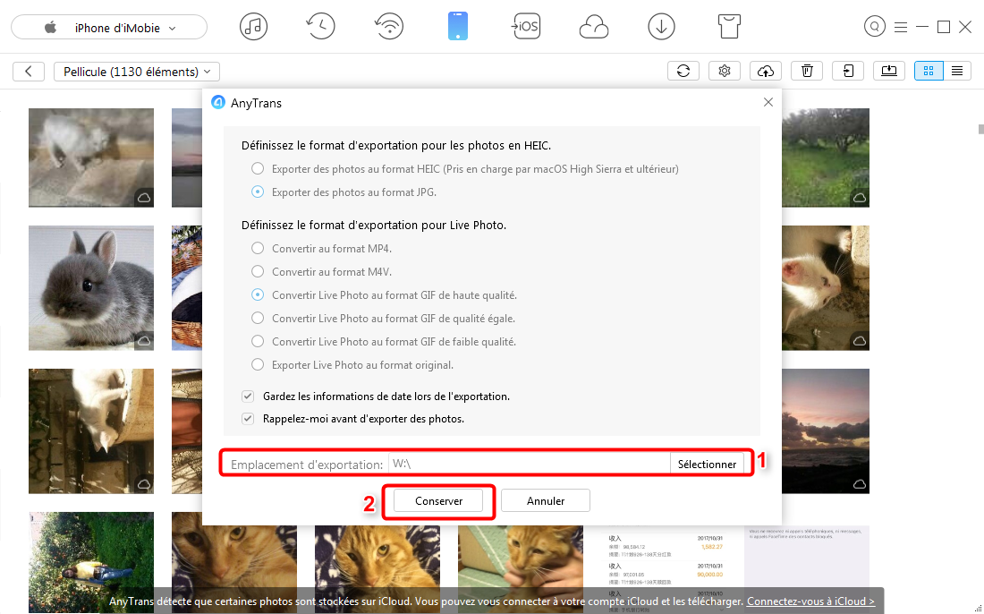 Comment transférer des photos d'un iPad iPhone vers clé USB iMobie