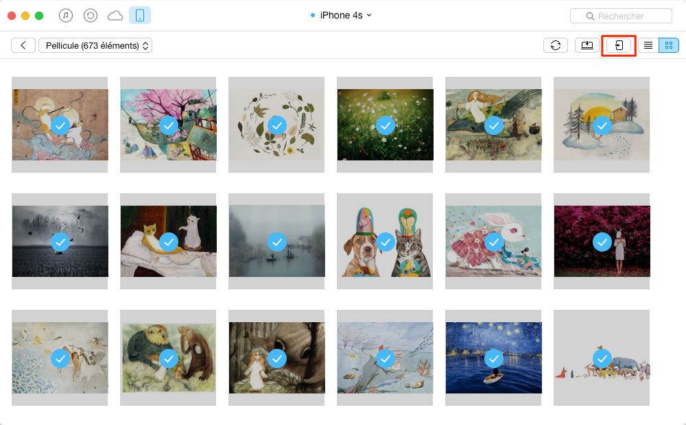 Comment transférer des photos de l'iPhone iPad à l'iPhone 6 - étape 3