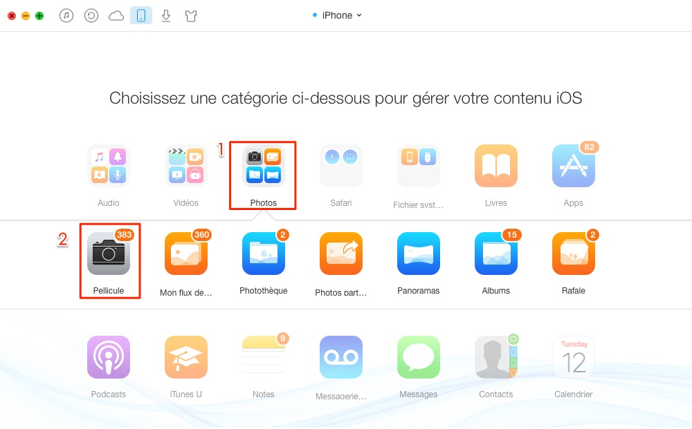 Transférer photos iPhone vers iPhone sans iTunes/iCloud iMobie Inc