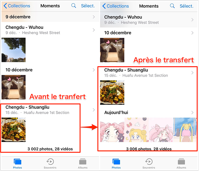 Transférer des photos de l'iPhone 6 vers l'iPhone 8/X - étape 4