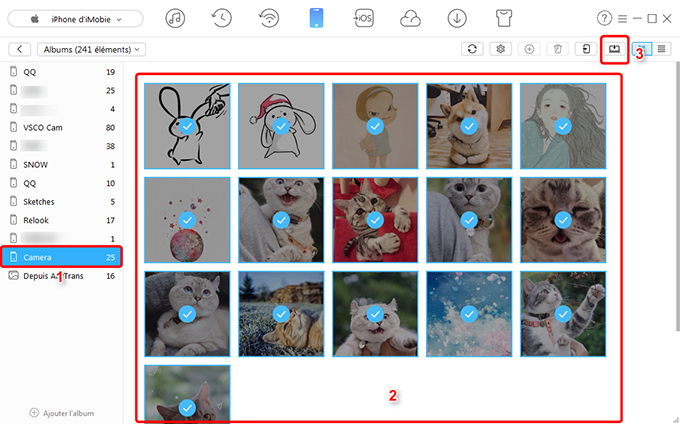 Transfert de photos iPhone vers PC Windows 7 – étape 3