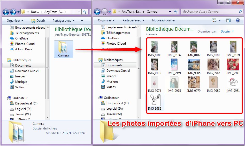 Importer les photos de l’iPhone sur PC Windows 7 – étape 4