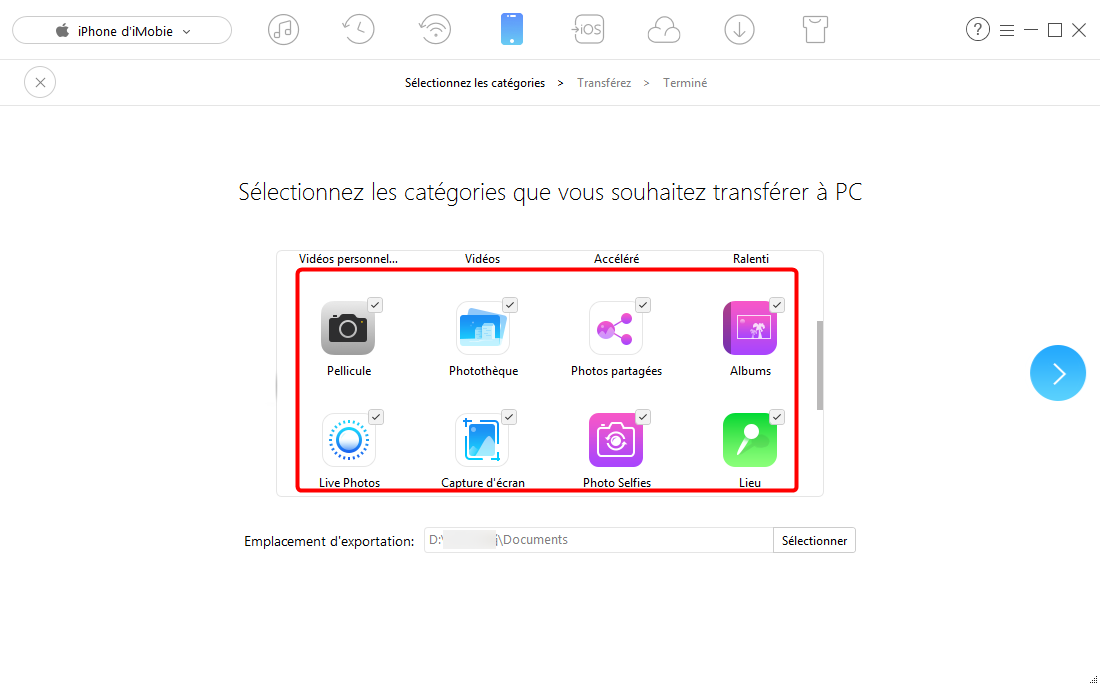Transférer les photos iPhone vers PC Windows 7 d’un coup