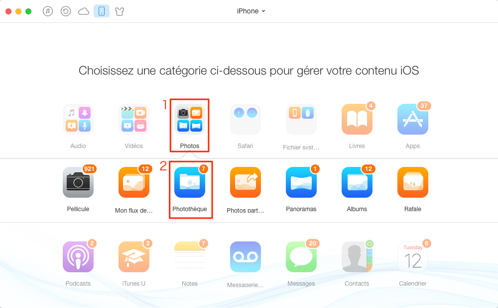 Comment transférer des photos Mac vers l'iPhone sans iTunes – étape 2