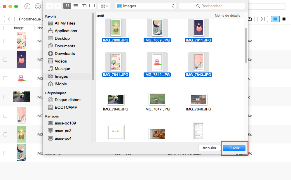 Transfert de photos Mac vers l'iPhone sans iTunes – étape 3