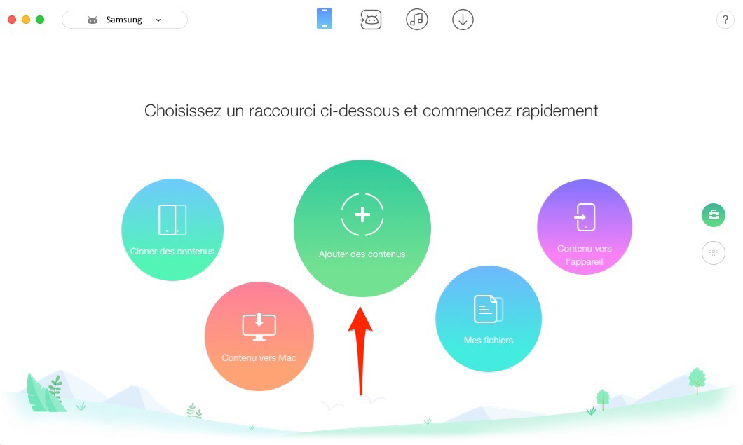 Comment transférer les photos de Mac vers Samsung – étape 1