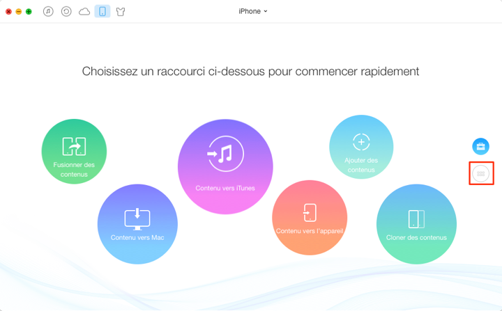 Comment transférer des signets de l'iPhone vers l'iPad - étape 1